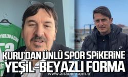 Özgür Kuru, ünlü spor spikeri Emre Tilev’e yeşil-beyazlı forma hediye etti!