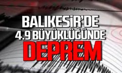 Balıkesir Sındırgı'da 4,9 büyüklüğünde deprem!