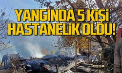 Yangında 5 kişi hastanelik oldu!