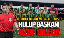 Şehit kardeşi hakemi darp eden futbolcunun Kulüp Başkanı özür diledi!
