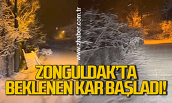 Zonguldak'ta beklenen kar başladı!