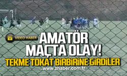Amatör maçta olay...Tekme tokat birbirine girdiler!