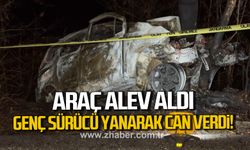 Safranbolu'da feci kaza! Genç sürücü yanarak can verdi!