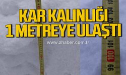 Kdz. Ereğli Armutlucuma'da kar kalınlığı 1 metreye ulaştı.