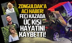 Zonguldak'a acı haber! 3 kişi kazada hayatını kaybetti!