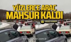 Zonguldak Ereğli yolunda yüzlerce araç mahsur kaldı