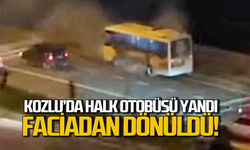 Kozlu’da Halk Otobüsü’nde yangın çıktı: Yolcular büyük panik yaşadı
