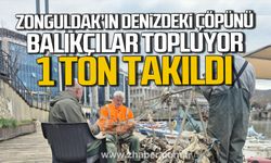 Zonguldak'ın denizdeki çöpünü balıkçılar topluyor! Ağlarına 1 ton çöp takıldı!