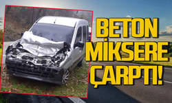 Beton mikserine arkadan çarptı!