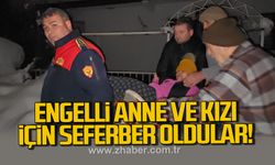 Karabük'te engelli anne ve kızı için seferber oldular