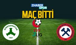 Giresunspor- Zonguldakspor maçı bitti