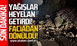 Alaplı-Ereğli Yolunda Heyelan: Faciadan dönüldü!