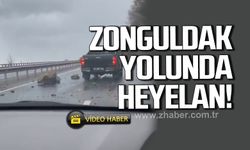 Zonguldak yolunda heyelan!