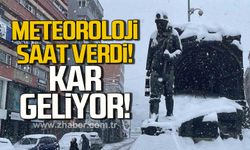 Meteoroloji Zonguldak için saat verdi. Kar geliyor