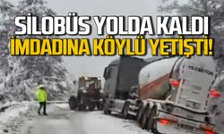 Çukura saplanan beton mikserini köylü kurtardı