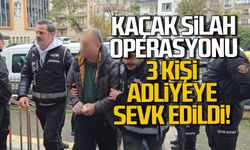 Karadeniz Ereğli'de kaçak silah operasyonu: 3 şüpheli adliyeye sevk edildi