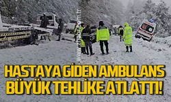 Ambulans göreve giderken, zor anlar yaşadı!