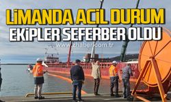 Kdz. Ereğli Bozhane Limanı'nda acil durum! Ekipler seferber oldu!