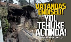 Kozlu’da vatandaş endişeli: Yol tehlike altında!