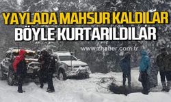 Karabük'te yaylada mahsur kalan 7 kişiyi AFAD kurtardı.