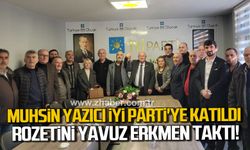 Muhsin Yazıcı İYİ Parti'ye katıldı! Rozetini Yavuz Erkmen taktı!