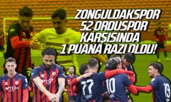 Zonguldakspor, 52 Orduspor karşısında 1 puana razı oldu