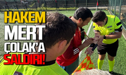 Hakem Mert Çolak’a saldırı: Sahada tedavi edildi!