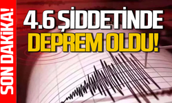 Deprem korkuttu: 4.6 büyüklüğünde deprem oldu!