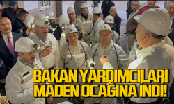 Bakan yardımcıları Zonguldak'ta maden ocağına indi!