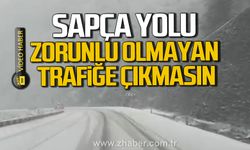 Zonguldak Ankara yolunda yoğun kar yağışı yeniden başladı.