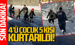 Zonguldak'ta AFAD ve Belediye ekipleri 4’ü çocuk 5 kişiyi kurtardı!