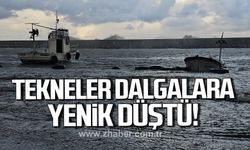 Zonguldak'ta deniz taştı, tekneler dalgalara yenik düştü
