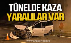 Alaplı'da tünel girişinde kaza! Yaralılar var!