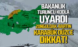 İçişleri Bakanlığı sarı ve turuncu kodla uyardı. Zonguldak, Bartın, Karabük, Düzce dikkat.