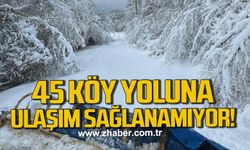 Devrek’te 45 köy yolu kar nedeniyle ulaşıma kapandı