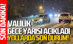 Zonguldak Valiliği gece yarısı yol durumu raporu açıkladı!