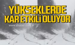 Karabük’te yüksek kesimlerde kar yağışı etkili oluyor!