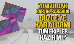Zonguldak, Bartın, Karabük, Düzce yoğun kar geliyor! Tüm ekipler hazır mı?