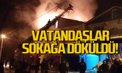 Yangın vatandaşları sokağa döktü