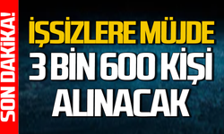 İşsizlere büyük umut: 3 bin 600 kişi alınacak şartlar açıklandı