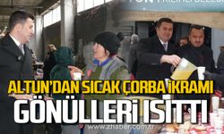 Kamil Altun'dan sıcak çorba ikramı. Gönülleri ısıttı.