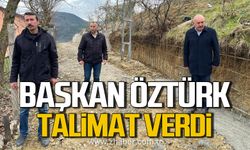 Vedat Öztürk çalışmaları yerinde inceledi. Talimat verdi.