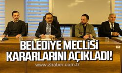 Kozlu Belediye meclisi kararlarını açıkladı