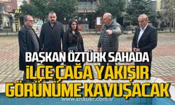 Vedat Öztürk sahada. "Planlamayı yerinde yapıyor, ihtiyaçları sahada tespit ediyoruz"