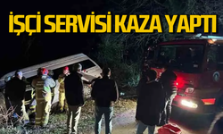İşçi servisi kaza yaptı: Yaralılar var!
