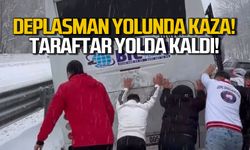 Zonguldakspor Taraftarlarını Taşıyan Otobüs Kaza Yaptı