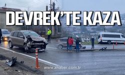 Devrek'te otomobil ve minibüs çarpıştı.