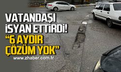 Atatürk Devlet Hastanesi önündeki bozuk yol tepki çekiyor