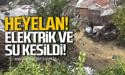 Zonguldak'ta heyelan. Elektrik ve su kesildi