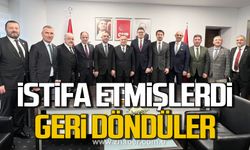 CHP'den istifa eden meclis üyeleri partiye geri döndü.